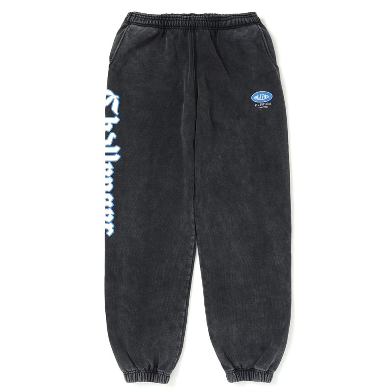 画像1: CHALLENGER/CLASSIC LOGO SWEAT PANTS（BLACK）［クラシックロゴスウェットパンツ-25秋冬］