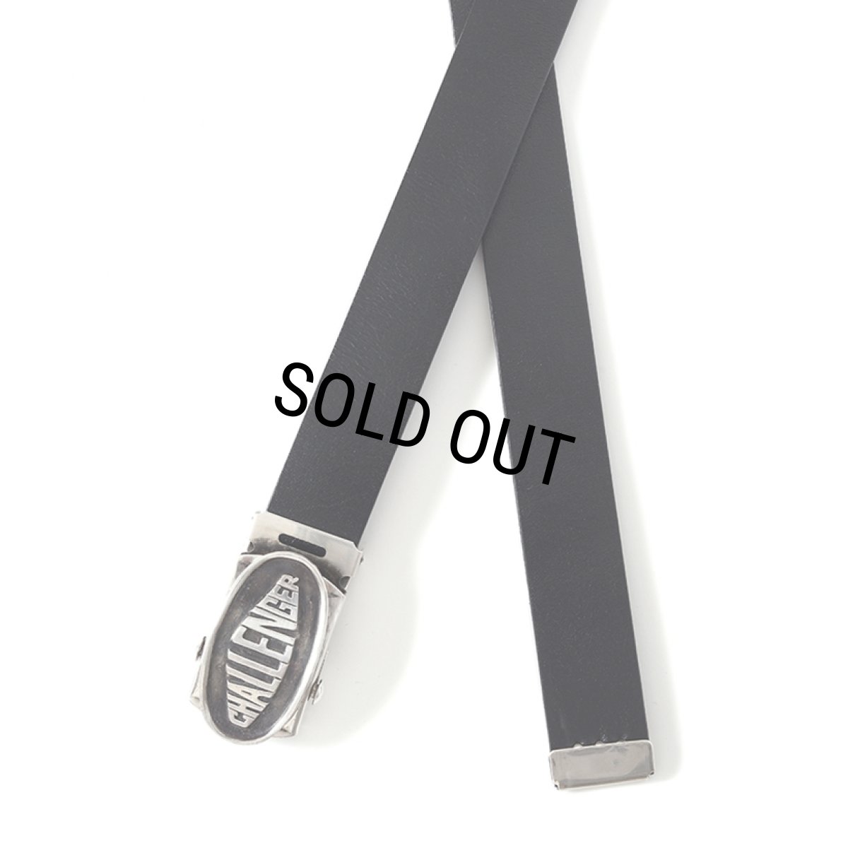 画像3: CHALLENGER/LOGO LEATHER BELT（BLACK）［ロゴレザーベルト-25秋冬］ (3)