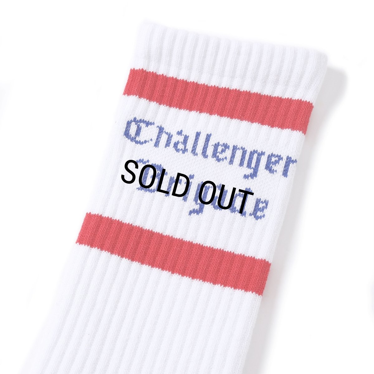 画像2: CHALLENGER/CLASSIC LOGO SOCKS（WHITE）［クラシックロゴソックス-25秋冬］ (2)