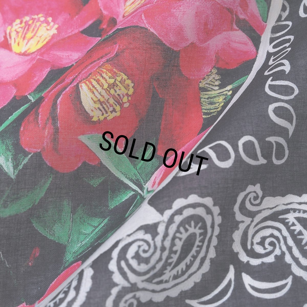 画像3: CHALLENGER/SASANQUA BANDANA（BLACK）［サザンカバンダナ-25秋冬］ (3)