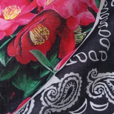画像3: CHALLENGER/SASANQUA BANDANA（BLACK）［サザンカバンダナ-25秋冬］ (3)