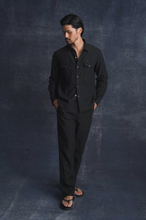 他の写真2: RATS/LINEN SHIRT（BLACK）［リネンシャツ-25春夏］