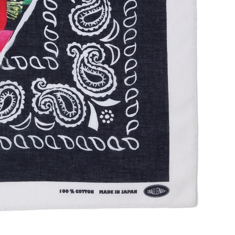 画像2: CHALLENGER/SASANQUA BANDANA（BLACK）［サザンカバンダナ-25秋冬］