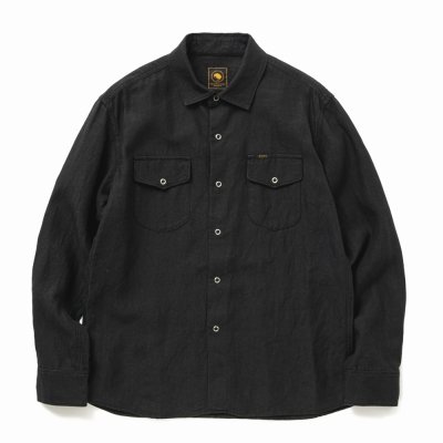 画像1: RATS/LINEN SHIRT（BLACK）［リネンシャツ-25春夏］