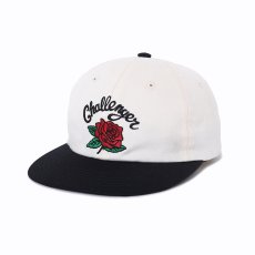 画像1: CHALLENGER/CLASSIC ROSE CAP（WHITE/BLACK）［クラシックローズキャップ-25秋冬］ (1)