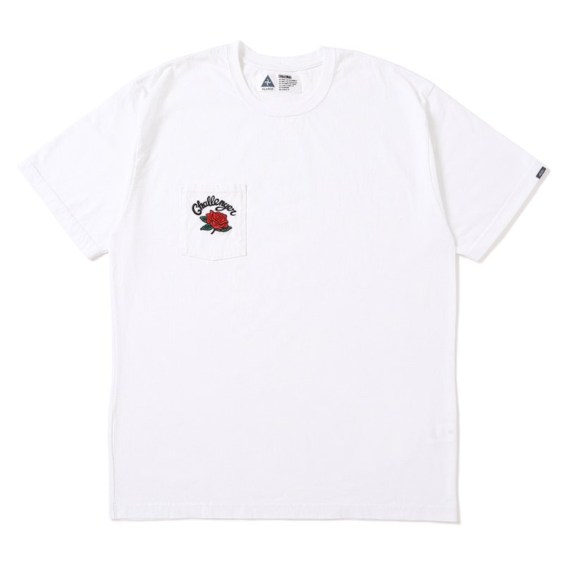 画像1: CHALLENGER/ROSE PKT TEE（WHITE）［ローズポケT-25秋冬］