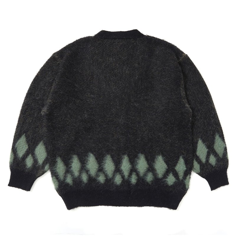 画像2: CHALLENGER/NATIVE EAGLE CARDIGAN（BLACK）［ネイティブイーグルモヘアカーディガン-25秋冬］