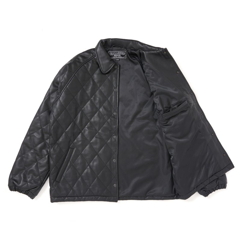 画像3: CHALLENGER/QUILTING LEATHER JACKET（BLACK）［キルティングレザーJKT-25秋冬］