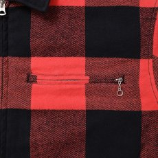 画像5: CHALLENGER/LINING ZIP UP SHIRT（ORANGE/BLACK）［ライニングジップアップシャツ-25秋冬］ (5)