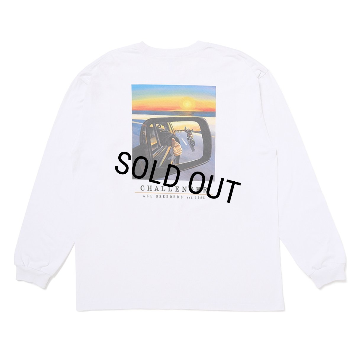 画像1: CHALLENGER/L/S SUNSET DRIVE TEE（WHITE）［サンセットドライブ長袖T-25秋冬］ (1)