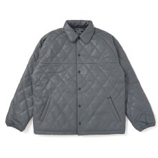 画像1: CHALLENGER/QUILTING LEATHER JACKET（GRAY）［キルティングレザーJKT-25秋冬］ (1)