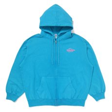 画像2: CHALLENGER/NEON WOLF ZIP HOODIE（TURQUOISE）［ネオンウルフジップフーディー-25秋冬］ (2)