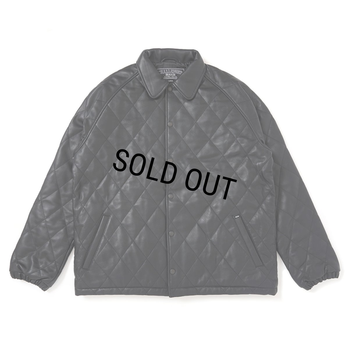 画像1: CHALLENGER/QUILTING LEATHER JACKET（BLACK）［キルティングレザーJKT-25秋冬］ (1)