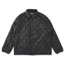 画像1: CHALLENGER/QUILTING LEATHER JACKET（BLACK）［キルティングレザーJKT-25秋冬］ (1)
