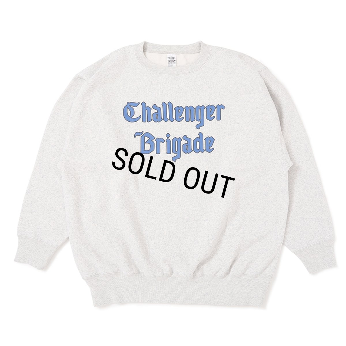 画像1: CHALLENGER/CLASSIC LOGO C/N SWEAT（GRAY）［クラシックロゴクルーネックスウェット-25秋冬］ (1)