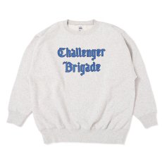 画像1: CHALLENGER/CLASSIC LOGO C/N SWEAT（GRAY）［クラシックロゴクルーネックスウェット-25秋冬］ (1)