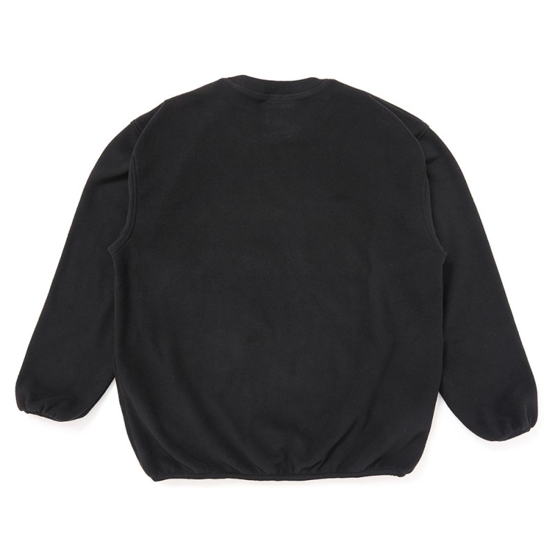 画像2: CHALLENGER/COLLEGE C/N FLEECE（BLACK）［カレッジクルーネックフリース-25秋冬］