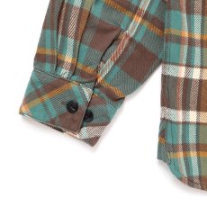 画像7: CHALLENGER/PLAID FLANNEL SHIRT（GREEN）［チェックフランネルシャツ-25秋冬］ (7)