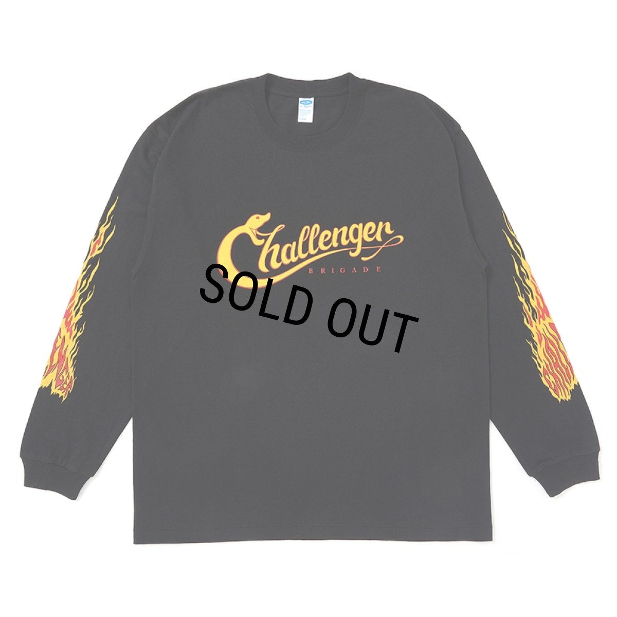 画像1: CHALLENGER/L/S SNAKING LOGO TEE（BLACK）［スネーキングロゴ長袖T-25秋冬］ (1)