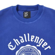 画像3: CHALLENGER/COLLEGE C/N FLEECE（BLUE）［カレッジクルーネックフリース-25秋冬］ (3)