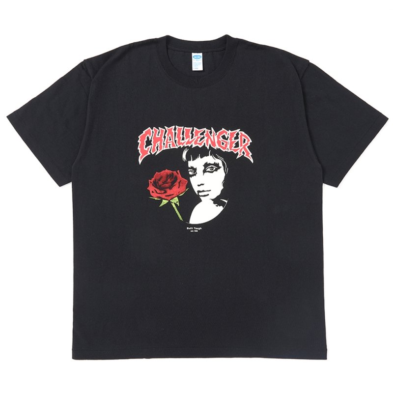 画像1: CHALLENGER/ROSEGIRL TEE（BLACK）［ローズガールT-25秋冬］