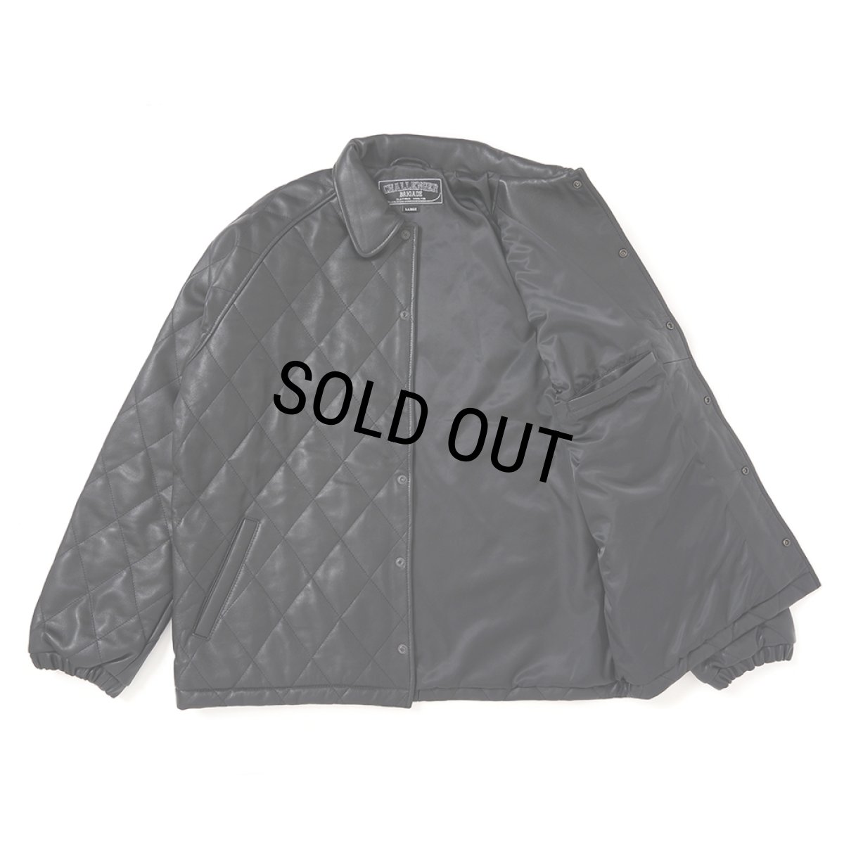 画像3: CHALLENGER/QUILTING LEATHER JACKET（BLACK）［キルティングレザーJKT-25秋冬］ (3)