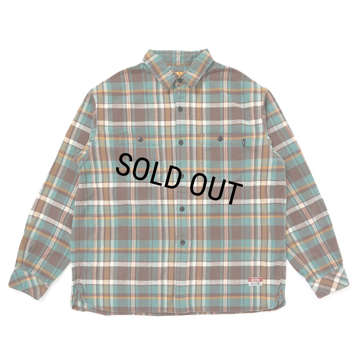 画像1: CHALLENGER/PLAID FLANNEL SHIRT（GREEN）［チェックフランネルシャツ-25秋冬］ (1)