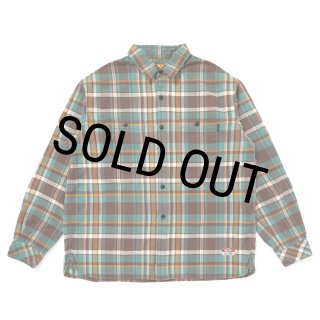 CHALLENGER/PLAID FLANNEL SHIRT（GREEN）［チェックフランネルシャツ