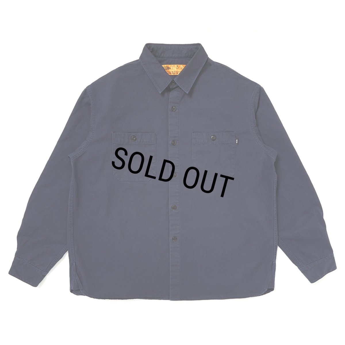 画像2: CHALLENGER/SNAKING LOGO WORK SHIRT（NAVY）［スネーキングロゴワークシャツ-25秋冬］ (2)