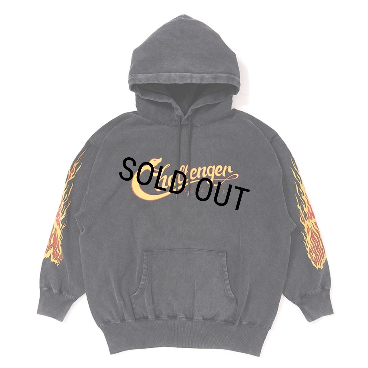 画像1: CHALLENGER/SNAKING LOGO HOODIE（BLACK）［スネーキングロゴフーディー-25秋冬］ (1)