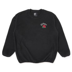 画像1: CHALLENGER/ROSE C/N FLEECE（BLACK）［ローズクルーネックフリース-25秋冬］ (1)