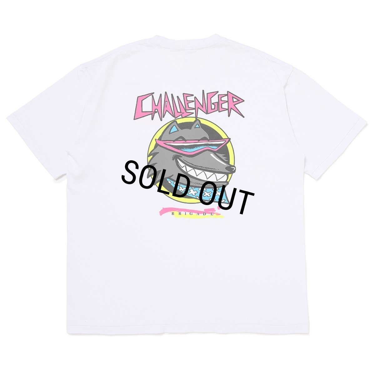 画像1: CHALLENGER/NEON WOLF TEE（WHITE）［ネオンウルフT-25秋冬］ (1)
