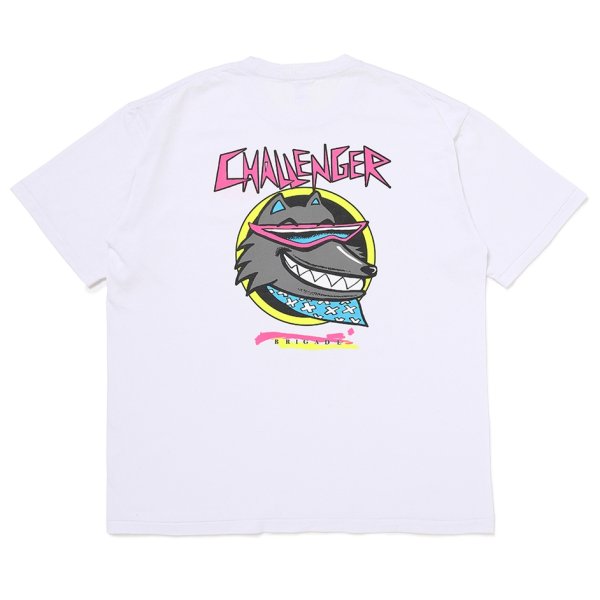 画像1: CHALLENGER/NEON WOLF TEE（WHITE）［ネオンウルフT-25秋冬］