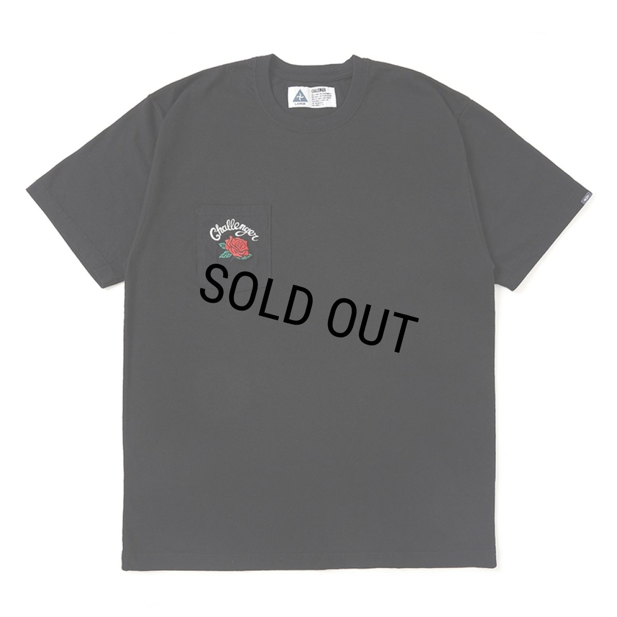 画像1: CHALLENGER/ROSE PKT TEE（BLACK）［ローズポケT-25秋冬］ (1)