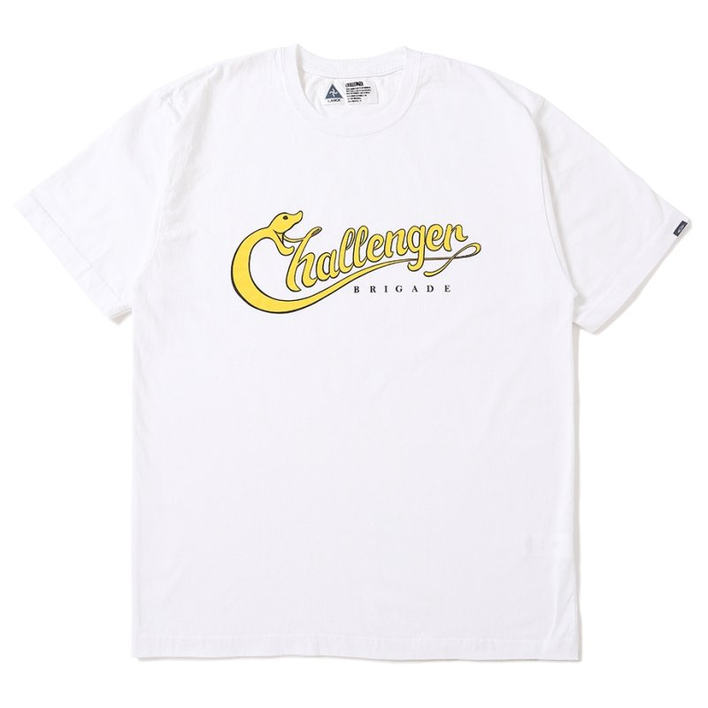 画像1: CHALLENGER/SNAKING TEE（WHITE）［スネーキングT-25秋冬］