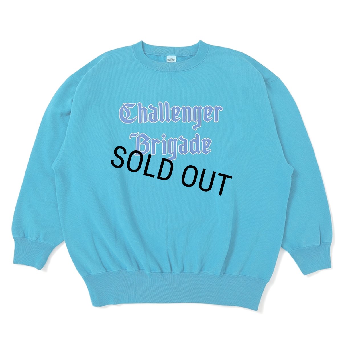 画像1: CHALLENGER/CLASSIC LOGO C/N SWEAT（TURQUOISE）［クラシックロゴクルーネックスウェット-25秋冬］ (1)