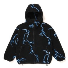 画像1: CHALLENGER/THUNDERBOLT BOA HOODIE（BLACK）［サンダーボルトボアフーディー-25秋冬］ (1)