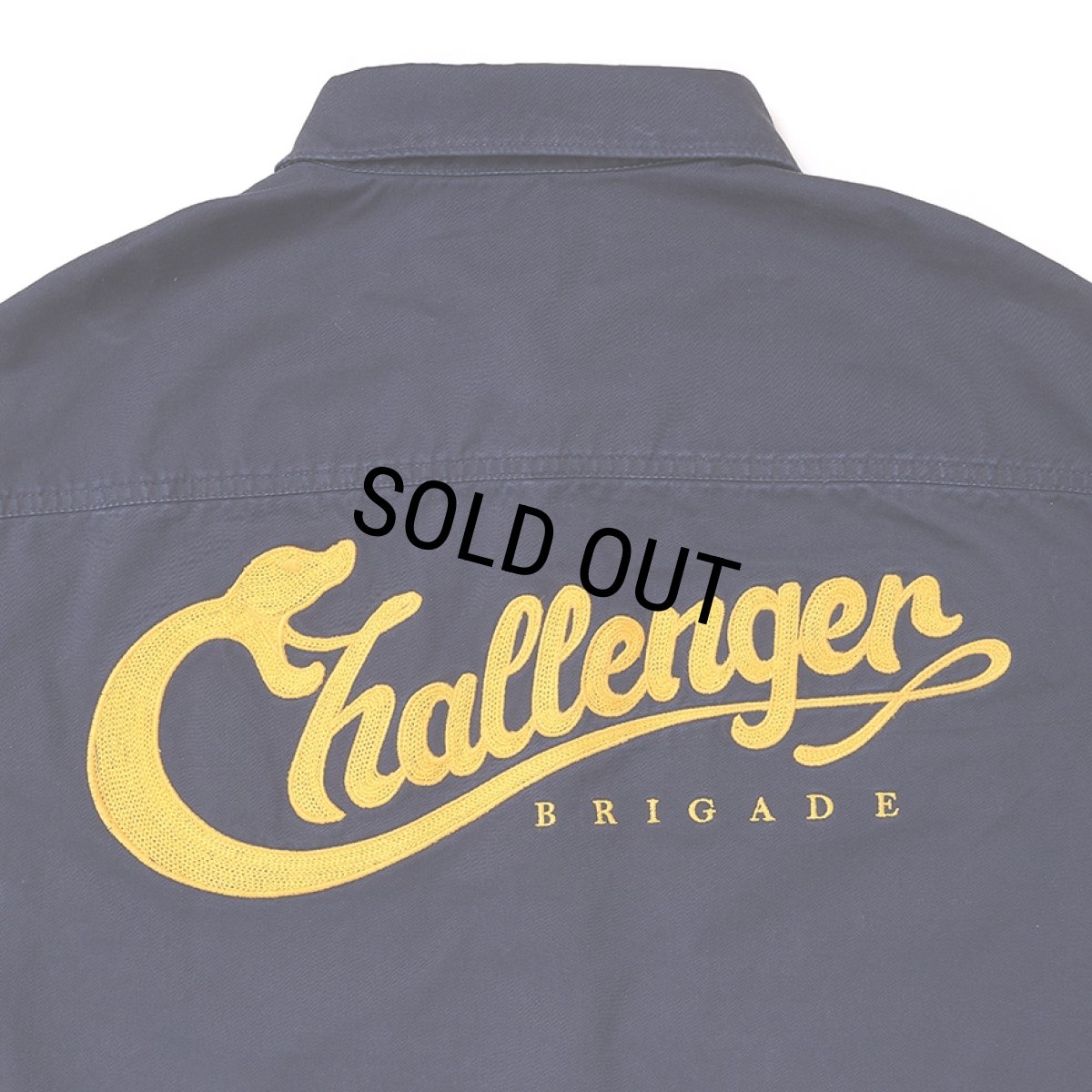 画像7: CHALLENGER/SNAKING LOGO WORK SHIRT（NAVY）［スネーキングロゴワークシャツ-25秋冬］ (7)
