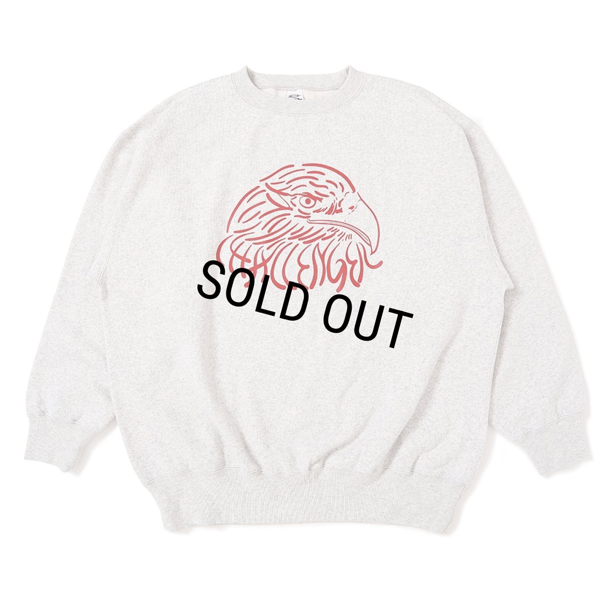 画像1: CHALLENGER/EAGLE C/N SWEAT（GRAY）［イーグルクルーネックスウェット-25秋冬］ (1)