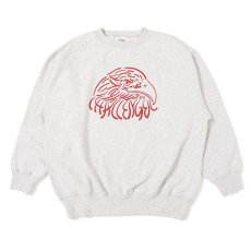 画像1: CHALLENGER/EAGLE C/N SWEAT（GRAY）［イーグルクルーネックスウェット-25秋冬］ (1)