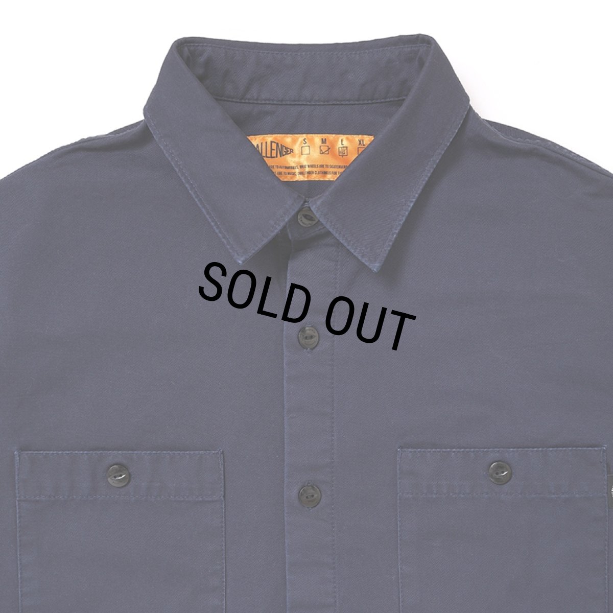 画像3: CHALLENGER/SNAKING LOGO WORK SHIRT（NAVY）［スネーキングロゴワークシャツ-25秋冬］ (3)