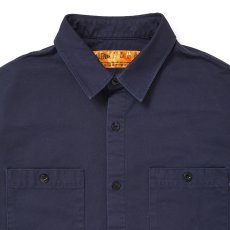 画像3: CHALLENGER/SNAKING LOGO WORK SHIRT（NAVY）［スネーキングロゴワークシャツ-25秋冬］ (3)