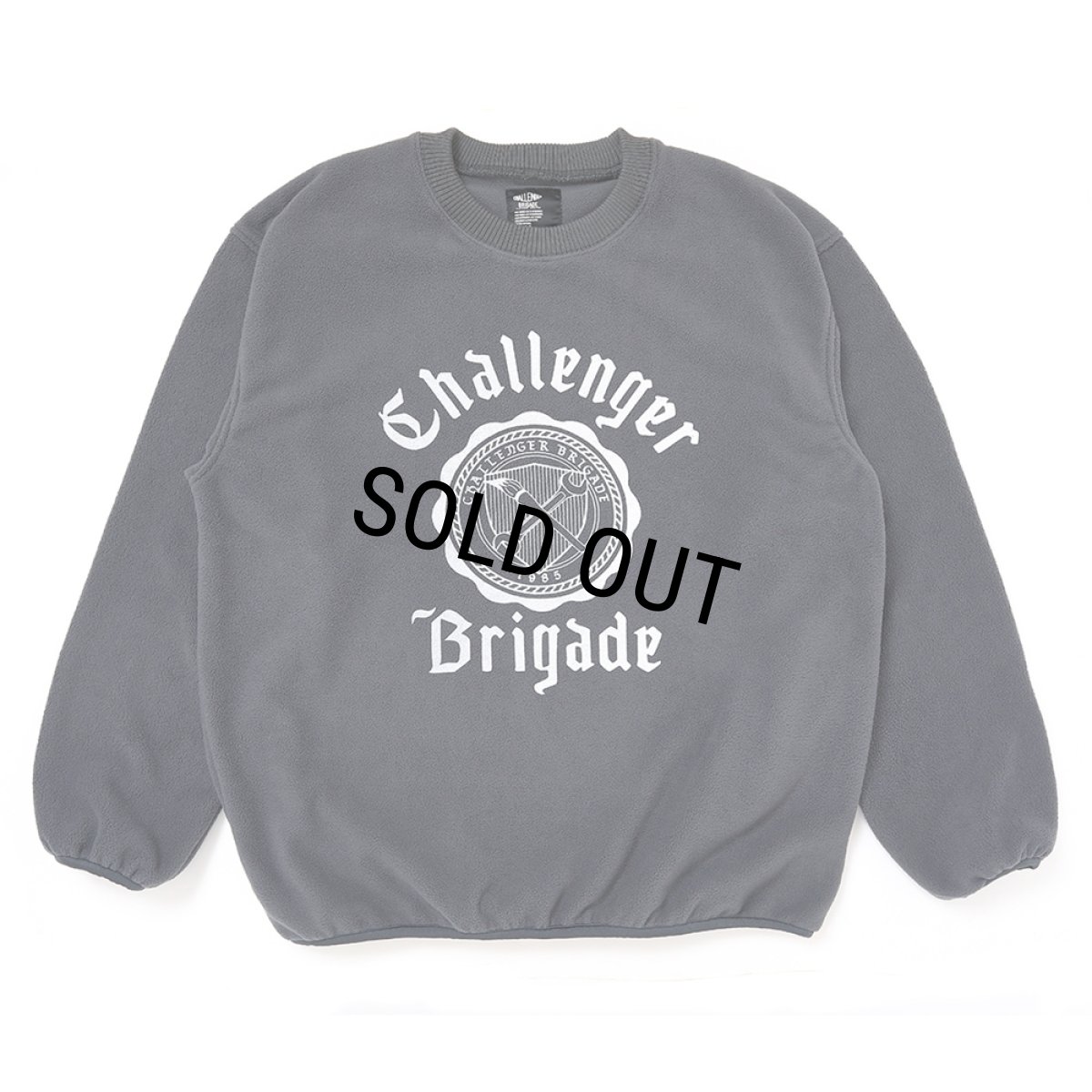 画像1: CHALLENGER/COLLEGE C/N FLEECE（CHARCOAL）［カレッジクルーネックフリース-25秋冬］ (1)