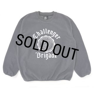 CHALLENGER/COLLEGE C/N FLEECE（CHARCOAL）［カレッジクルーネック