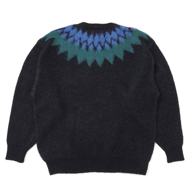 画像2: CHALLENGER/NATIVE ARROW C/N SWEATER（BLACK）［ネイティブアローモヘアセーター-25秋冬］