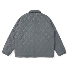 画像2: CHALLENGER/QUILTING LEATHER JACKET（GRAY）［キルティングレザーJKT-25秋冬］ (2)