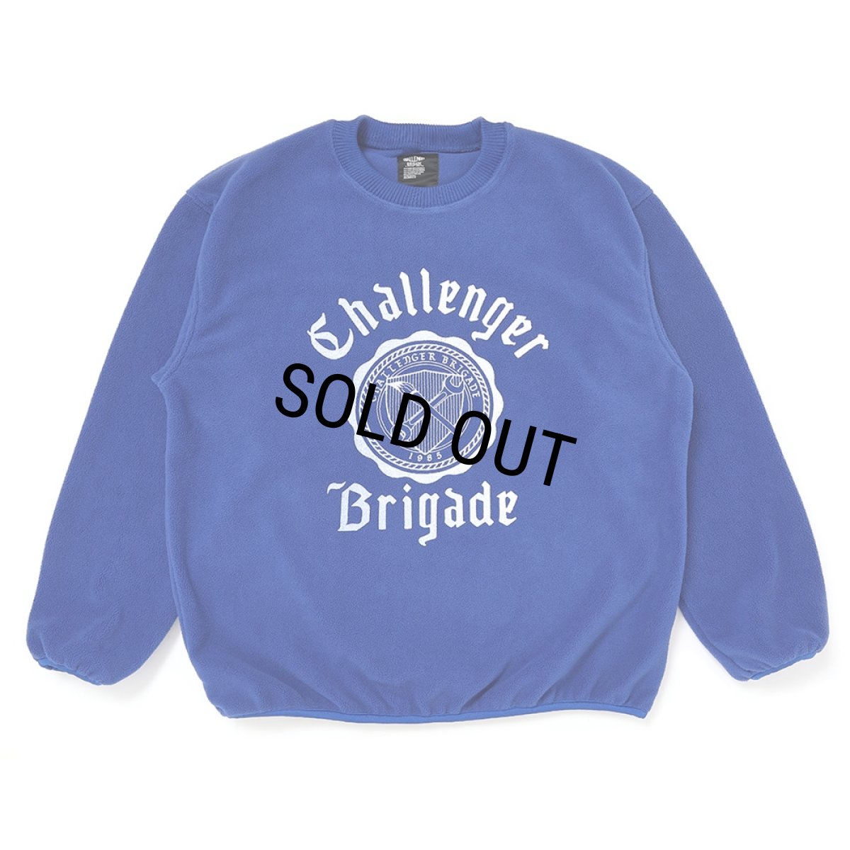 画像1: CHALLENGER/COLLEGE C/N FLEECE（BLUE）［カレッジクルーネックフリース-25秋冬］ (1)