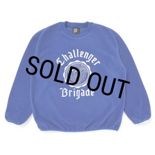 CHALLENGER/COLLEGE C/N FLEECE（BLUE）［カレッジクルーネック 
