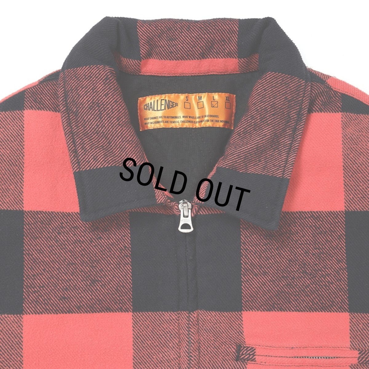 画像4: CHALLENGER/LINING ZIP UP SHIRT（ORANGE/BLACK）［ライニングジップアップシャツ-25秋冬］ (4)