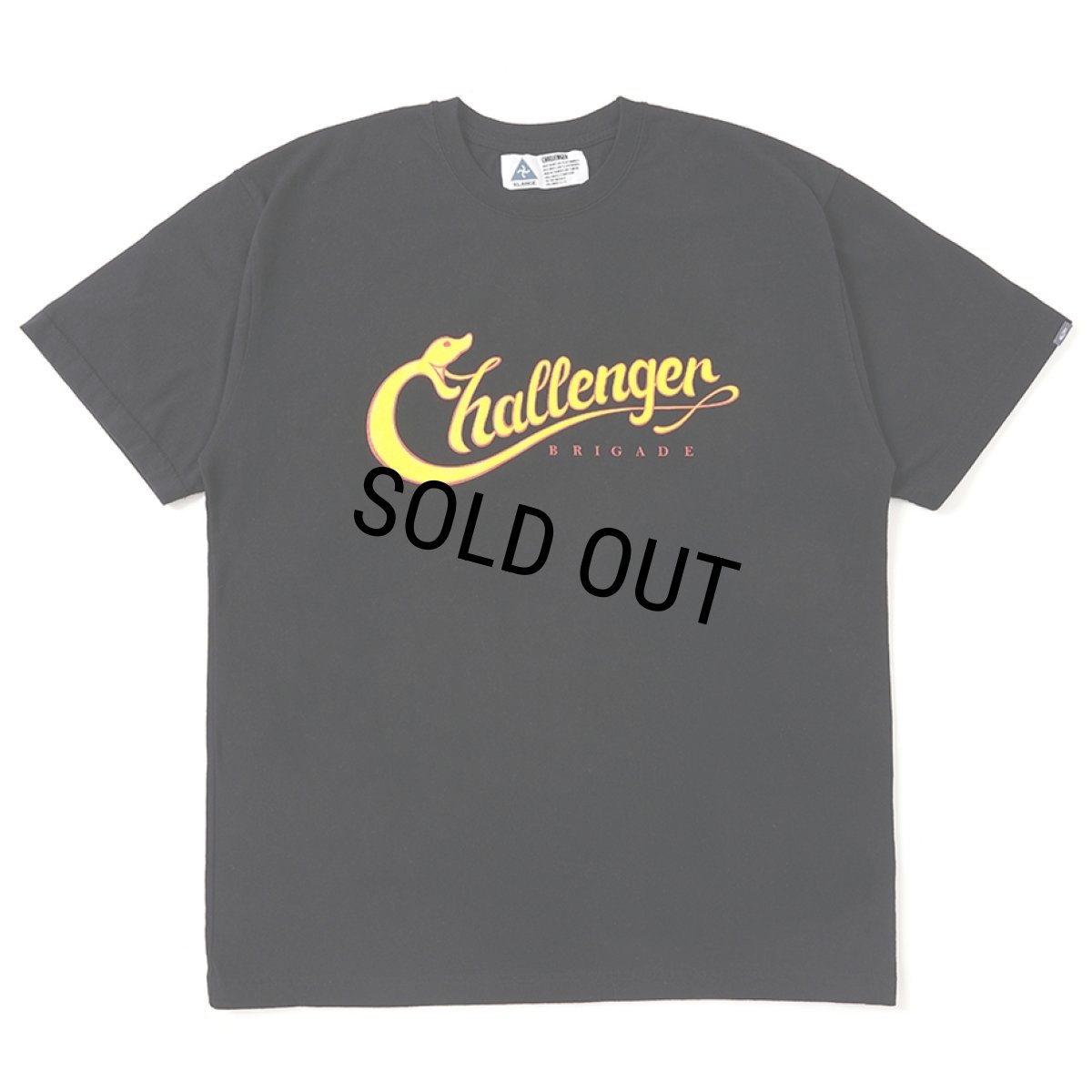 画像1: CHALLENGER/SNAKING TEE（BLACK）［スネーキングT-25秋冬］ (1)